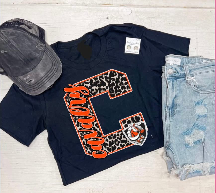 Leopard Cavalry Varsity Sweatshirt